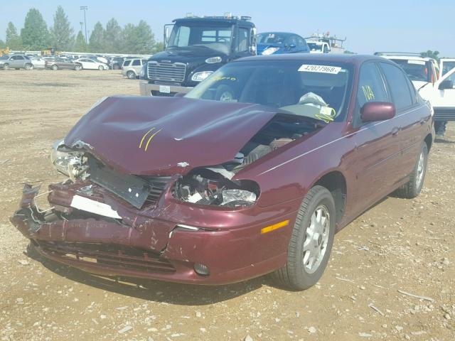 1G1NE52MXW6111609 - 1998 CHEVROLET MALIBU LS MAROON photo 2