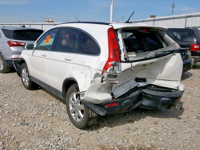 JHLRE48737C056317 - 2007 HONDA CR-V EXL WHITE photo 3