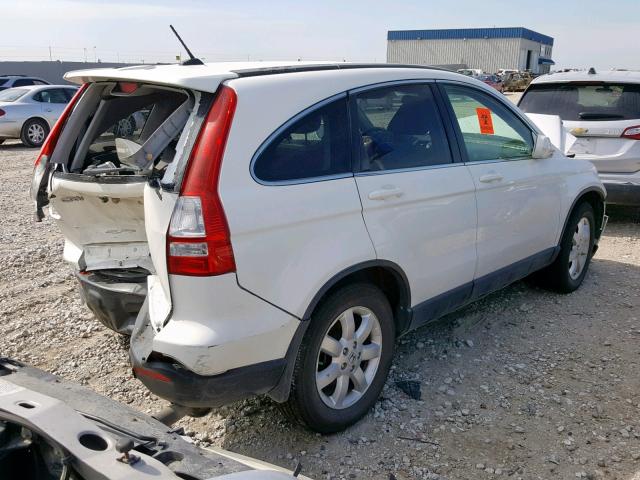 JHLRE48737C056317 - 2007 HONDA CR-V EXL WHITE photo 4