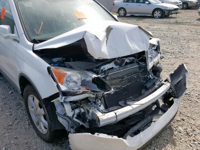 JHLRE48737C056317 - 2007 HONDA CR-V EXL WHITE photo 9