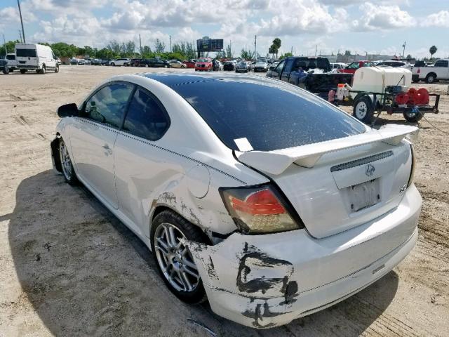JTKDE177670202629 - 2007 TOYOTA SCION TC WHITE photo 3
