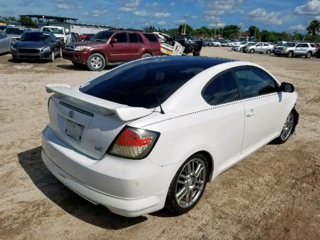 JTKDE177670202629 - 2007 TOYOTA SCION TC WHITE photo 4