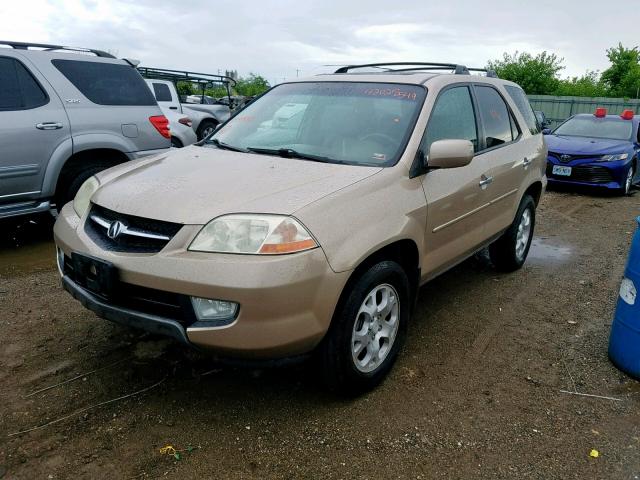 2HNYD18642H537551 - 2002 ACURA MDX TOURIN GOLD photo 2