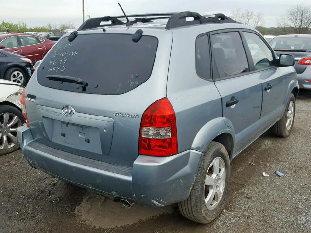 KM8JM12B66U313404 - 2006 HYUNDAI TUCSON GL TEAL photo 4