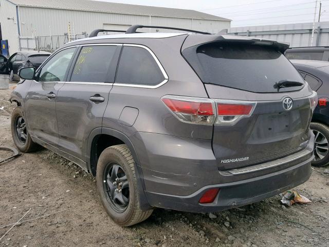 5TDDKRFH3FS223040 - 2015 TOYOTA HIGHLANDER GRAY photo 3