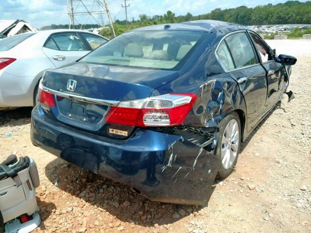 1HGCR2F87EA100143 - 2014 HONDA ACCORD EXL BLUE photo 4