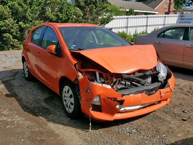 JTDKDTB30D1044487 - 2013 TOYOTA PRIUS C ORANGE photo 1