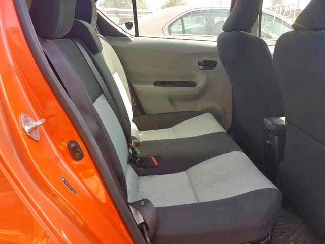 JTDKDTB30D1044487 - 2013 TOYOTA PRIUS C ORANGE photo 6