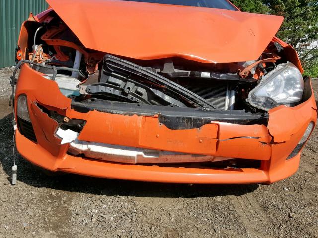 JTDKDTB30D1044487 - 2013 TOYOTA PRIUS C ORANGE photo 9