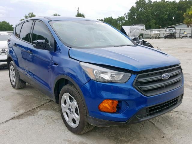 1FMCU0F73JUA49236 - 2018 FORD ESCAPE S BLUE photo 1