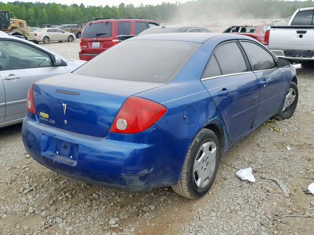 1G2ZF58BX74172035 - 2007 PONTIAC G6 VALUE L BLUE photo 4