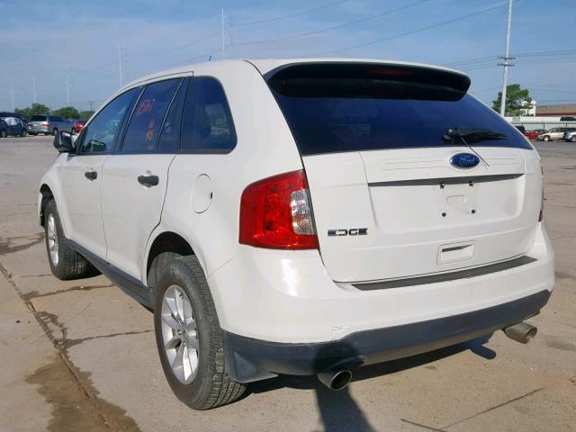 2FMDK3GC4DBC03258 - 2013 FORD EDGE SE WHITE photo 3