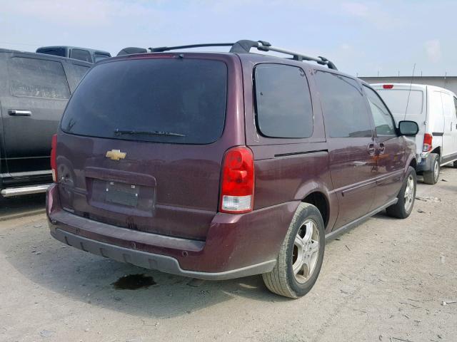 1GNDV33198D120075 - 2008 CHEVROLET UPLANDER L BURGUNDY photo 4