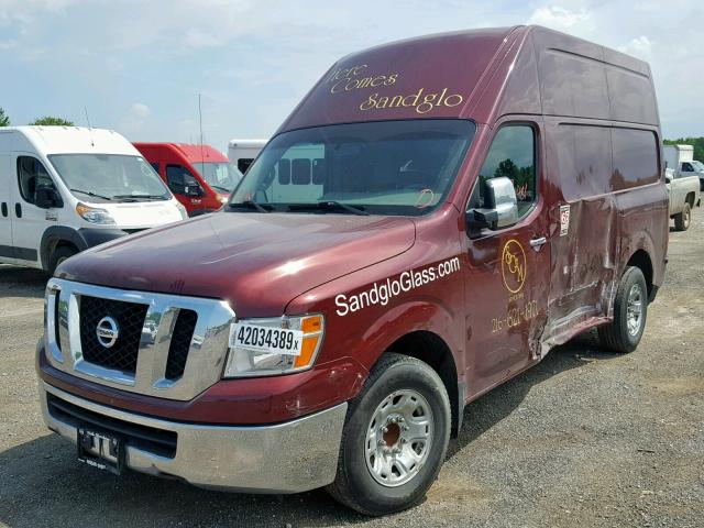 1N6AF0LY5CN115086 - 2012 NISSAN NV 2500 MAROON photo 2