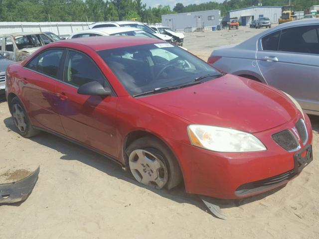 1G2ZF58B174122494 - 2007 PONTIAC G6 VALUE L RED photo 1