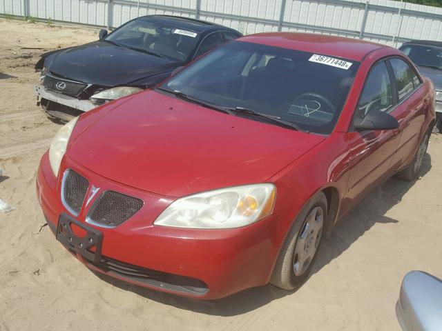 1G2ZF58B174122494 - 2007 PONTIAC G6 VALUE L RED photo 2