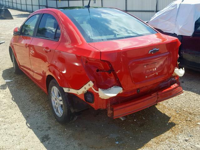 1G1JA5SH1C4159987 - 2012 CHEVROLET SONIC LS RED photo 3