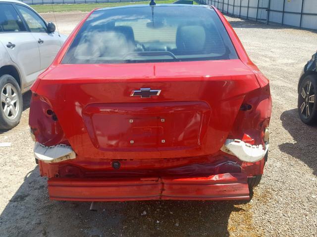 1G1JA5SH1C4159987 - 2012 CHEVROLET SONIC LS RED photo 9