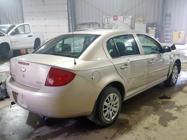 1G1AT58H197246328 - 2009 CHEVROLET COBALT LT TAN photo 4