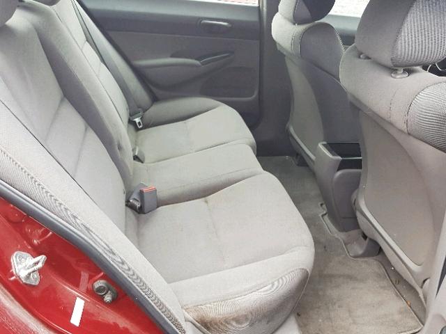 2HGFA15208H019597 - 2008 HONDA CIVIC DX RED photo 6