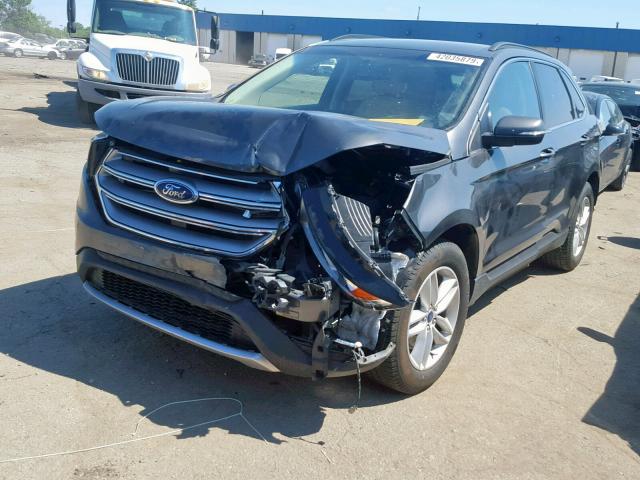 2FMPK4J80JBB88955 - 2018 FORD EDGE SEL GRAY photo 2