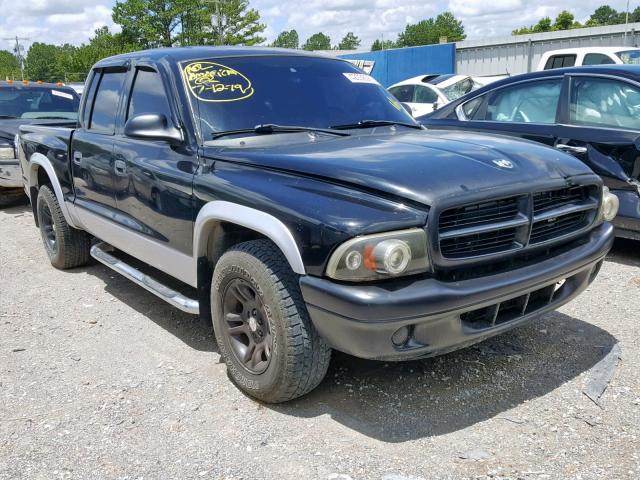 1D7HL48N84S509156 - 2004 DODGE DAKOTA QUA BLACK photo 1