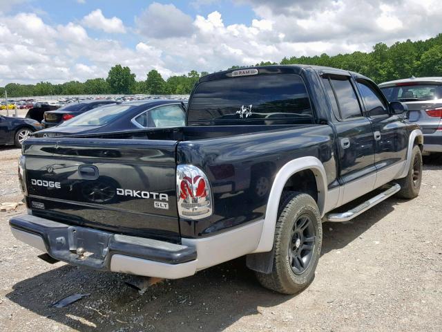 1D7HL48N84S509156 - 2004 DODGE DAKOTA QUA BLACK photo 4