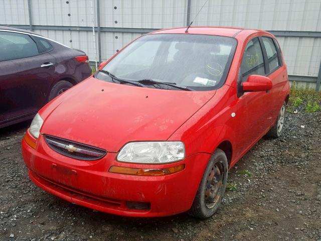 KL1TD66696B584693 - 2006 CHEVROLET AVEO BASE Қызыл фото 2