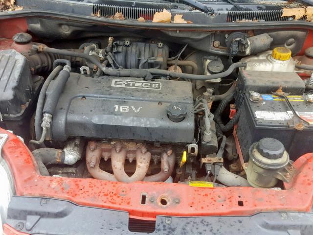 KL1TD66696B584693 - 2006 CHEVROLET AVEO BASE Қызыл фото 7