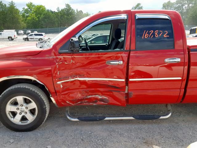 1D7HA18N65S228382 - 2005 DODGE RAM 1500 S RED photo 9