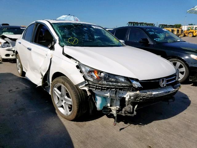 1HGCR2F86EA255072 - 2014 HONDA ACCORD EXL WHITE photo 1