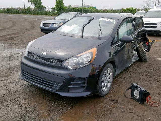 KNADM5A35G6718806 - 2016 KIA RIO LX BLACK photo 2