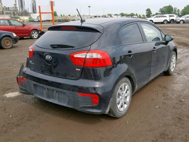 KNADM5A35G6718806 - 2016 KIA RIO LX BLACK photo 4