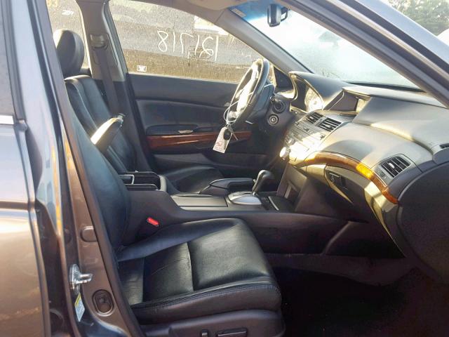 1HGCP2F81BA032486 - 2011 HONDA ACCORD EXL GRAY photo 5