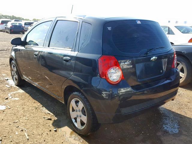 KL1TD66E79B400492 - 2009 CHEVROLET AVEO LS BLACK photo 3