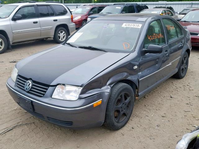 3VWSE69MX4M014880 - 2004 VOLKSWAGEN JETTA GLS GRAY photo 2