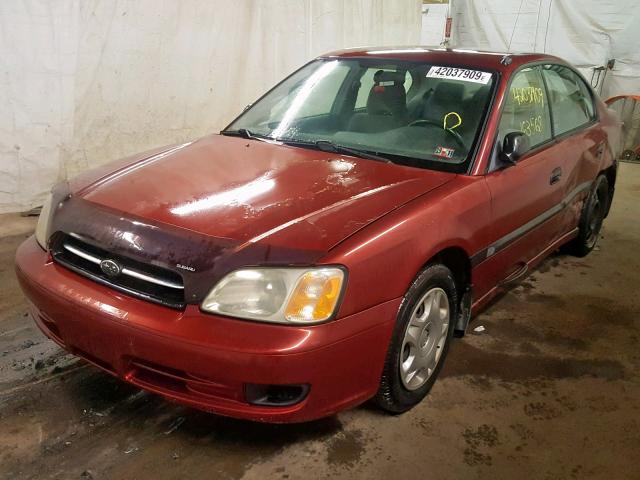 4S3BE635927202737 - 2002 SUBARU LEGACY L RED photo 2