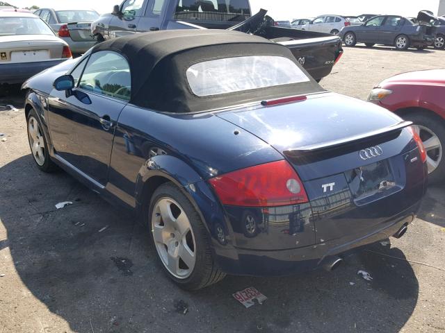 TRUUT28N521020865 - 2002 AUDI TT QUATTRO BLUE photo 3