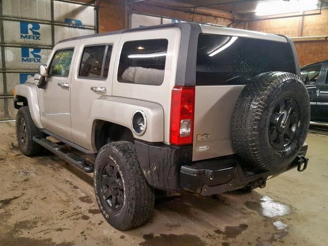 5GTDN13E578164574 - 2007 HUMMER H3 SILVER photo 3