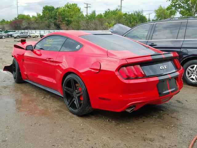 1FA6P8CF4G5205179 - 2016 FORD MUSTANG GT RED photo 3