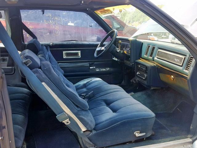 1G4GM117XHP426975 - 1987 BUICK REGAL LIMI BLUE photo 5