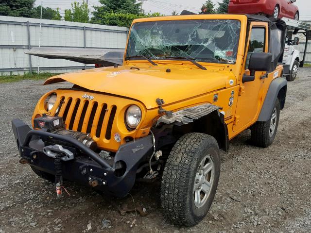 1C4AJWAG1CL123230 - 2012 JEEP WRANGLER S YELLOW photo 2