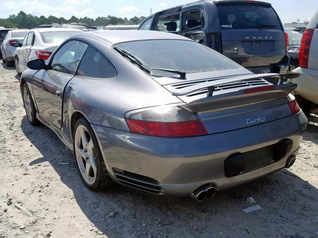 WP0AB29972S687125 - 2002 PORSCHE 911 TURBO GRAY photo 3