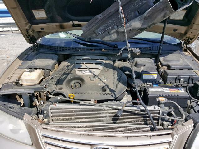 KMHFC46F76A035296 - 2006 HYUNDAI AZERA SE TAN photo 7