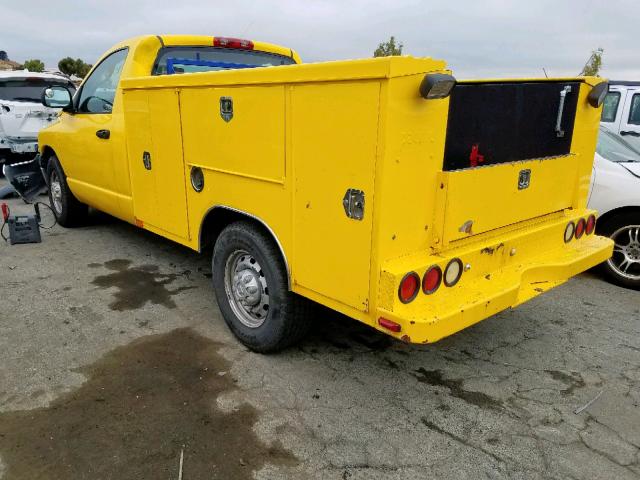 3D6WR26D16G188192 - 2006 DODGE RAM 2500 S YELLOW photo 3