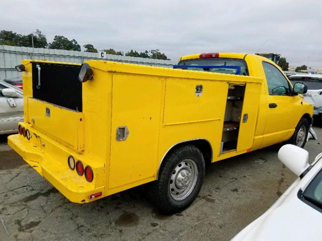 3D6WR26D16G188192 - 2006 DODGE RAM 2500 S YELLOW photo 4