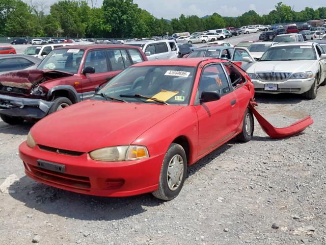 JA3AY11A8WU013461 - 1998 MITSUBISHI MIRAGE DE RED photo 2