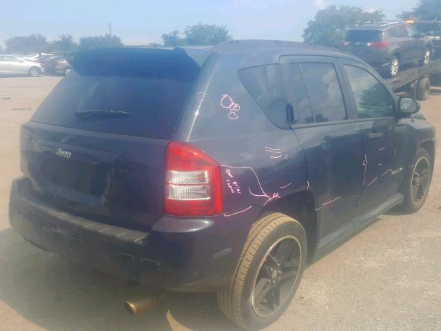 1J8FT47W77D371140 - 2007 JEEP COMPASS BLUE photo 4