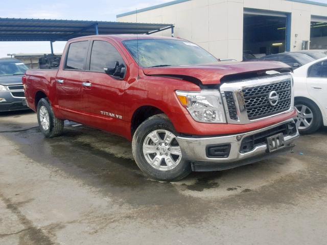 1N6AA1EK3JN510233 - 2018 NISSAN TITAN S BURGUNDY photo 1