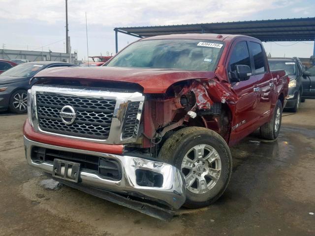 1N6AA1EK3JN510233 - 2018 NISSAN TITAN S BURGUNDY photo 2